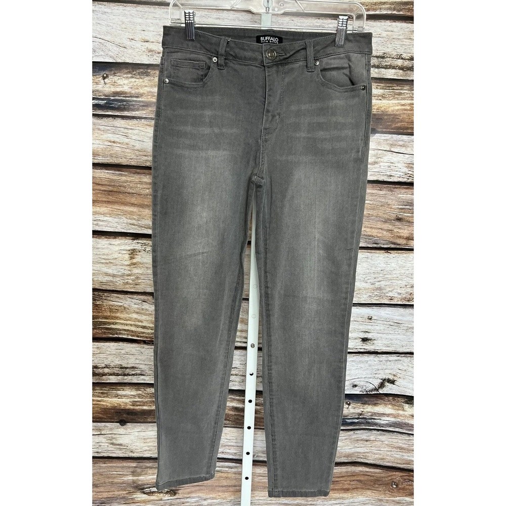 Buffalo David Bitton Women’s Mid Rise Skinny Jeans Dark Gray Size 10